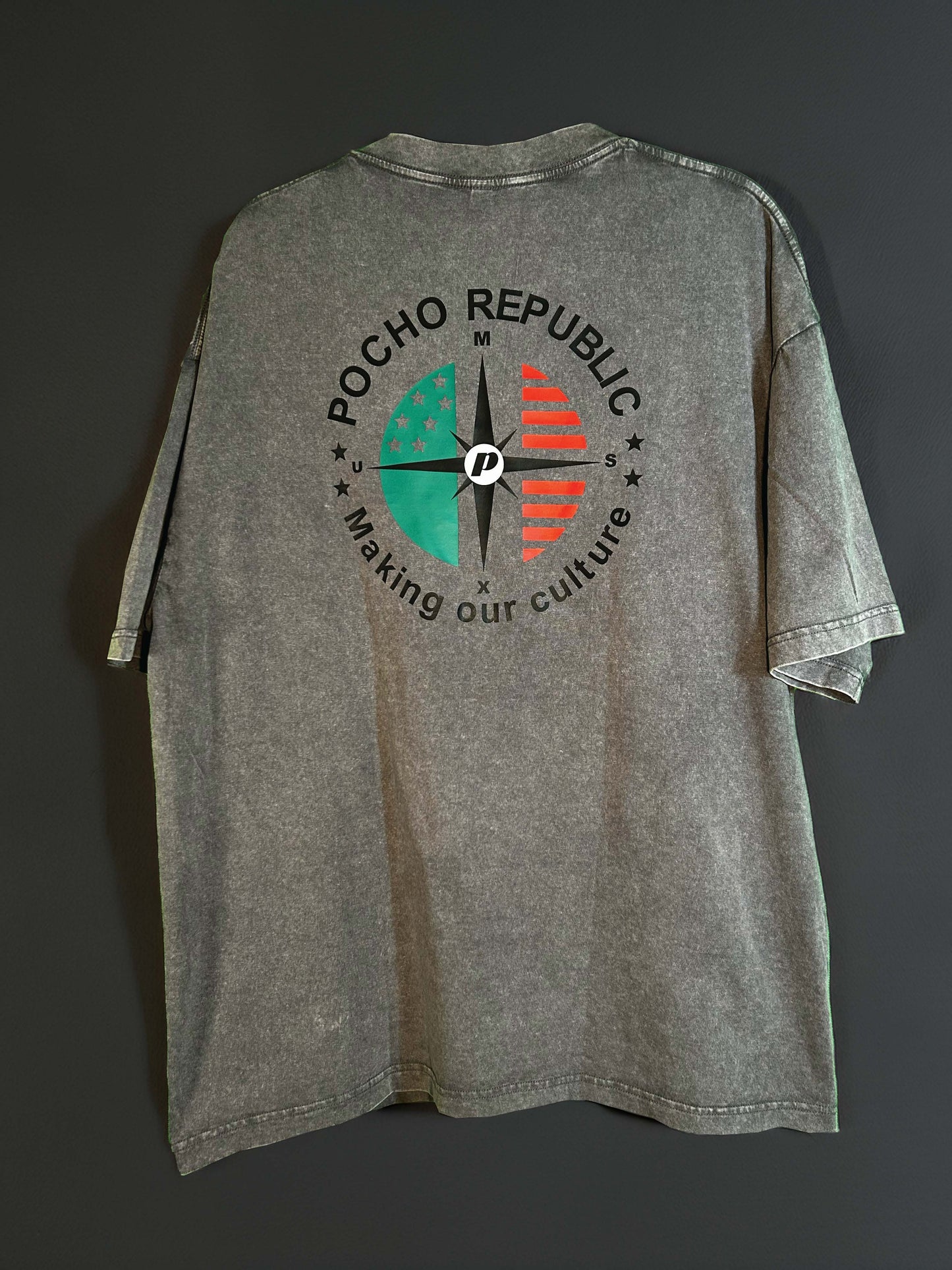 Pocho Republic T-Shirt - Concrete Grey