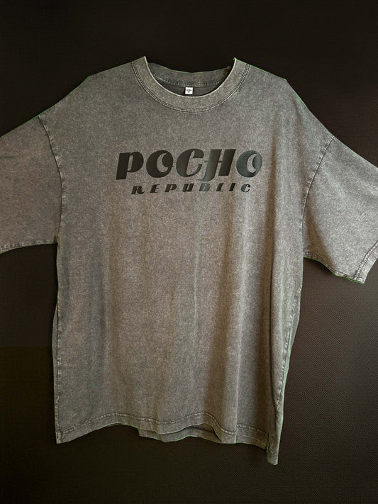 Pocho Republic T-Shirt - Concrete Grey